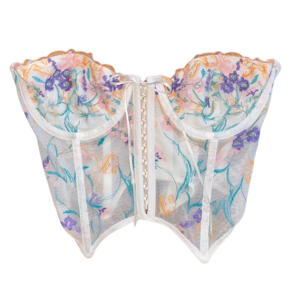 Urban Outfitters Multicolor Embroidered Corset